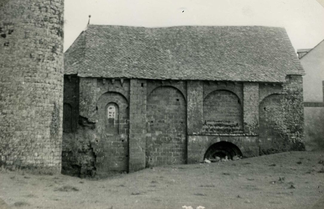 chapelle, façade latérale sud-ouest, vue générale