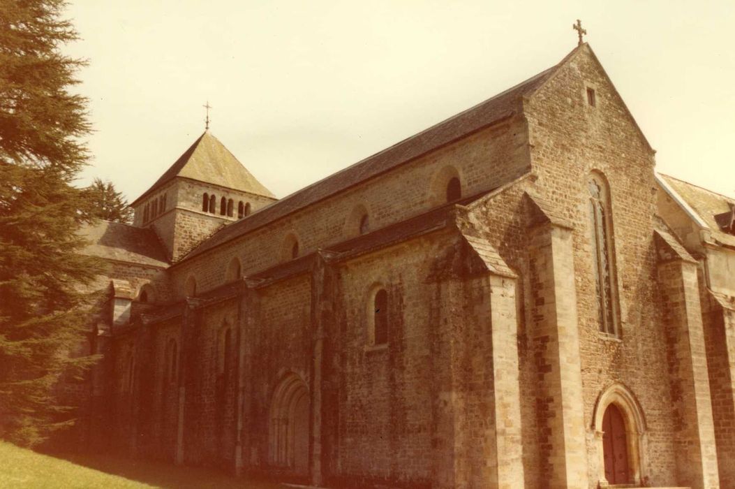 église abbatiale, ensemble sud-ouest, vue générale