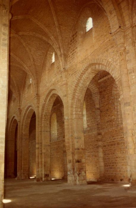 église abbatiale, nef et collatéral nord, vue partielle