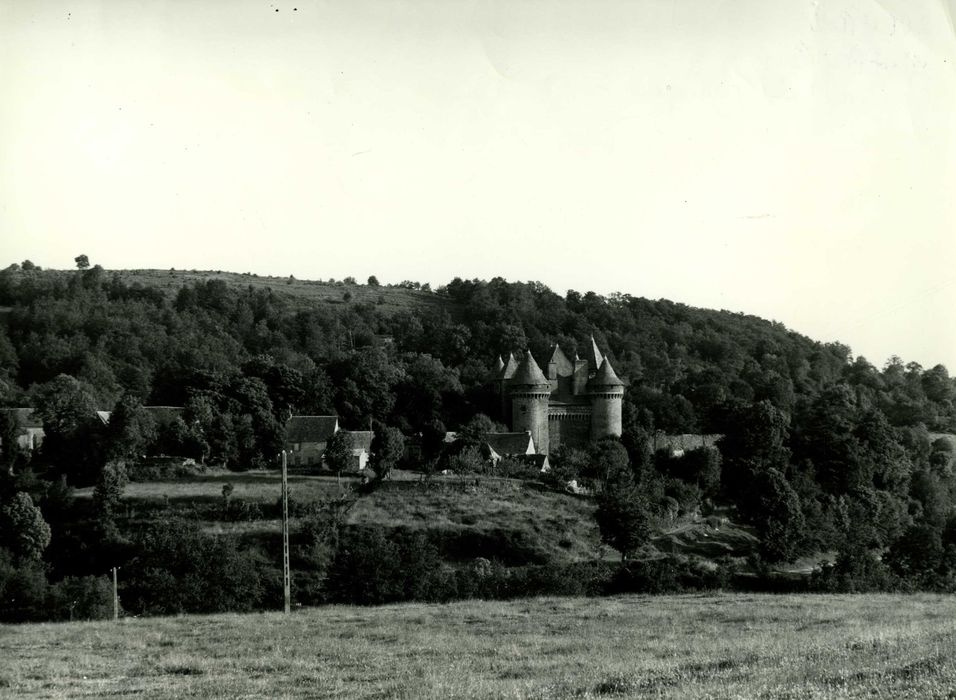 vue générale du château dans son environnement depuis le Nord