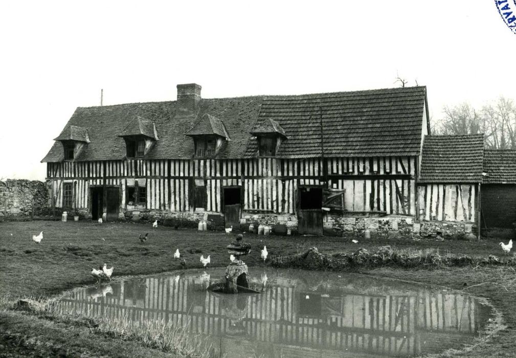 ferme, façade ouest, vue générale