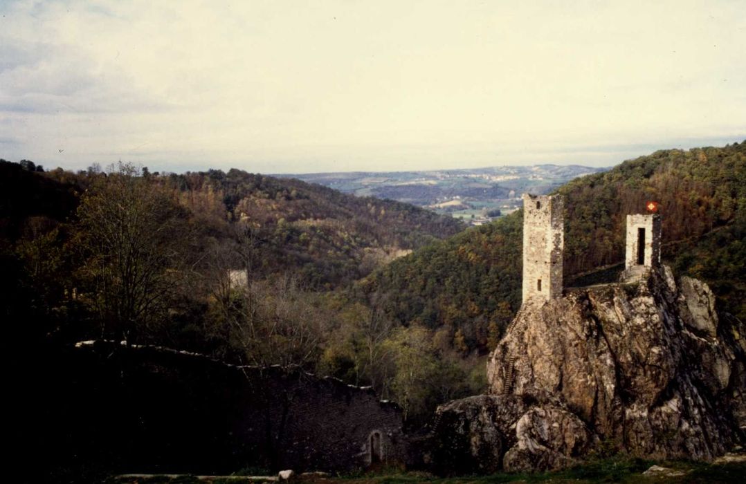 vue générale des ruines dans leur environnement