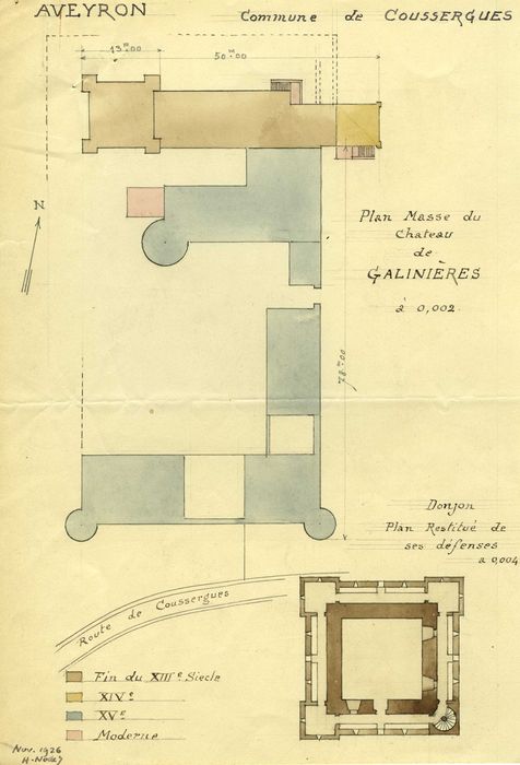 plans (encre sur papier)