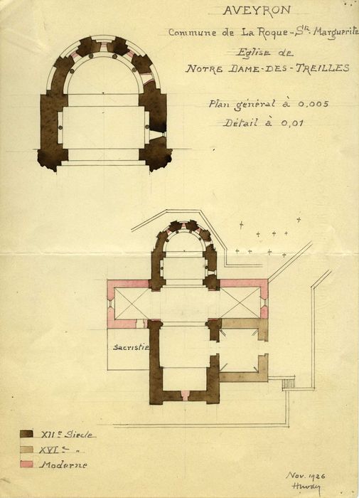 plan, vue générale (encre sur papier)