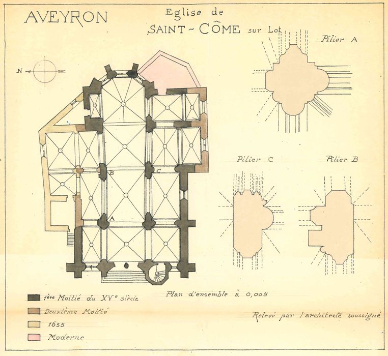 plan, vue générale (encre sur papier)