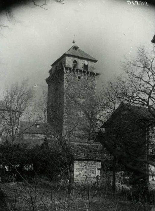 clocher, élévation sud, vue générale