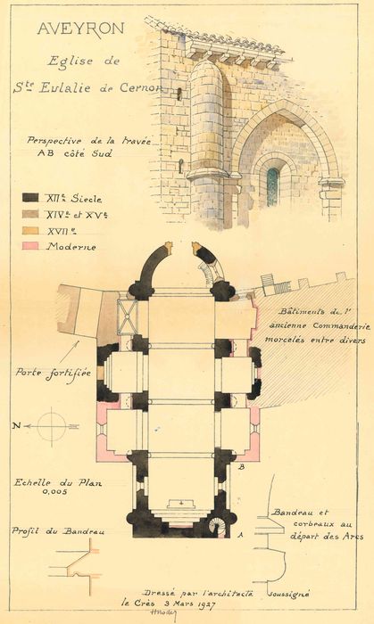 plan, détail (encre sur papier)