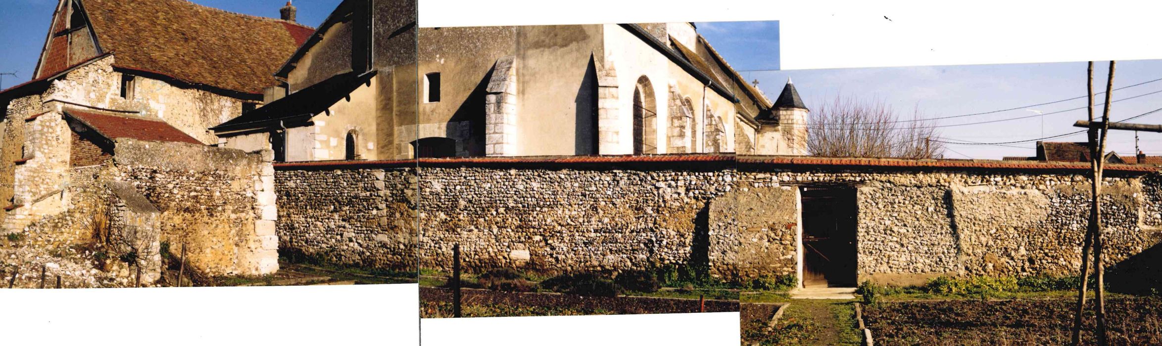 mur de clôture sud, vue générale