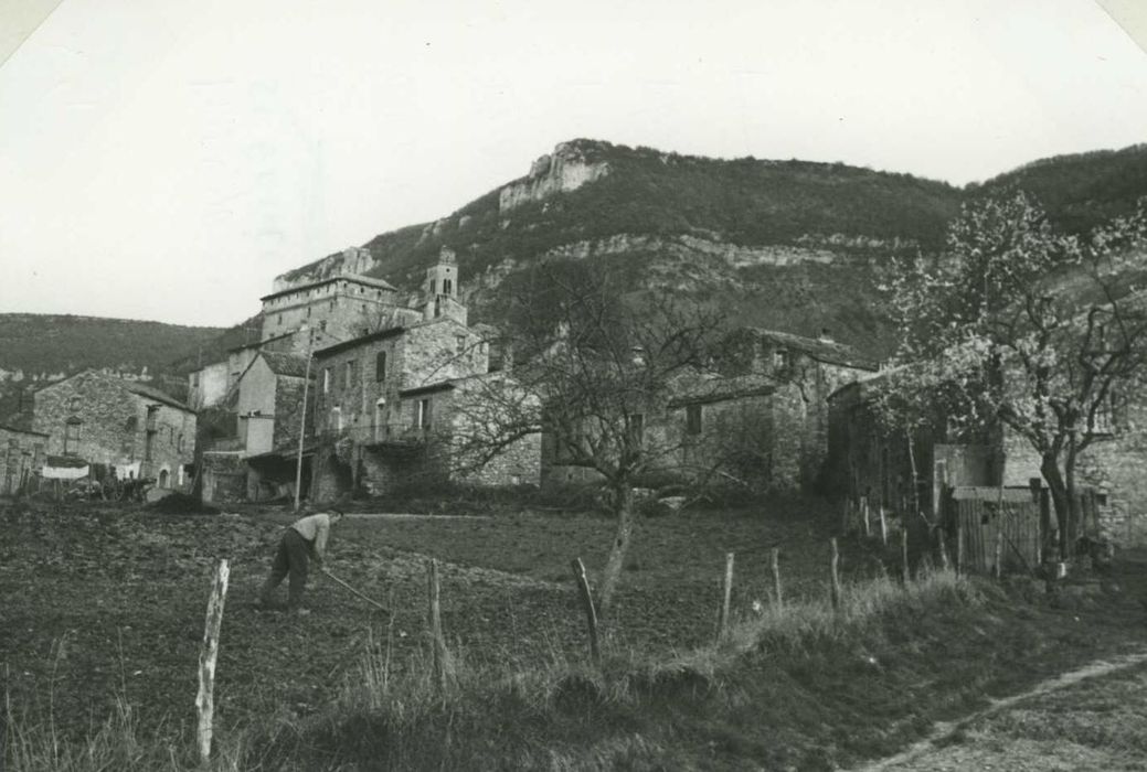 vue partielle du château dans son environnement depuis le Nord-Est