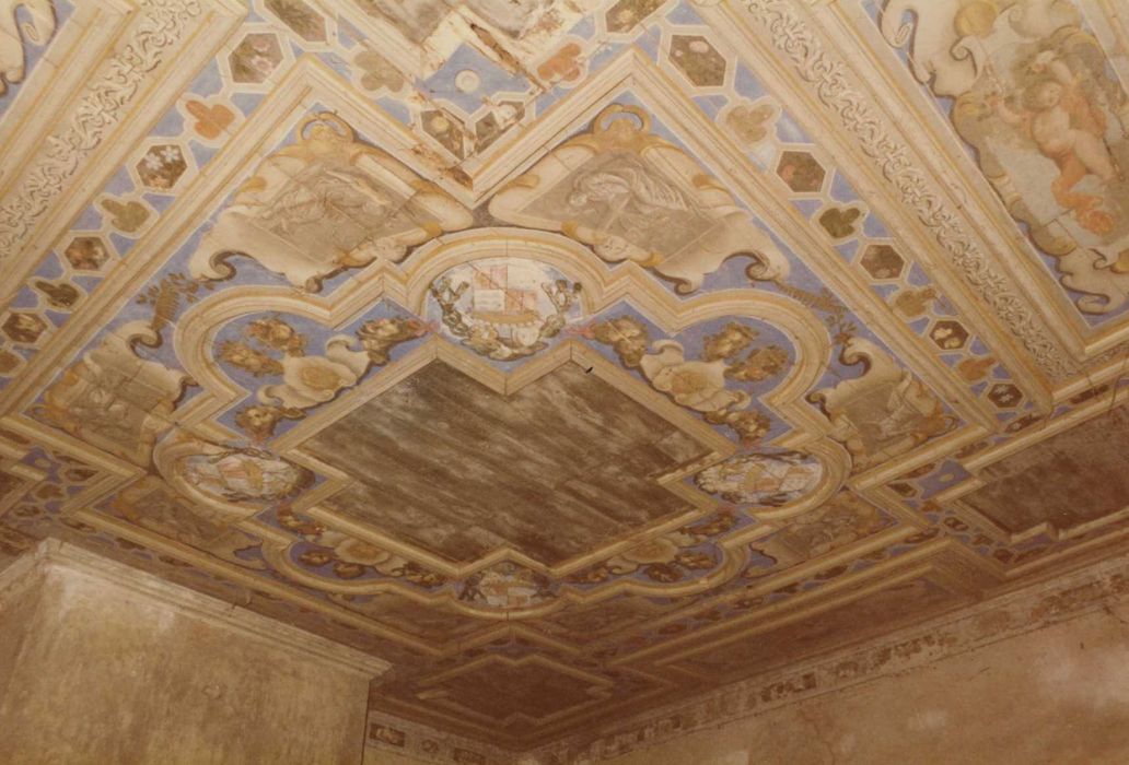 chambre de l’évêque, vue partielle du plafond