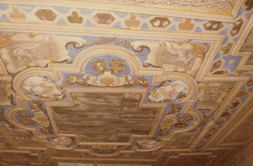 chambre de l’évêque, vue partielle du plafond