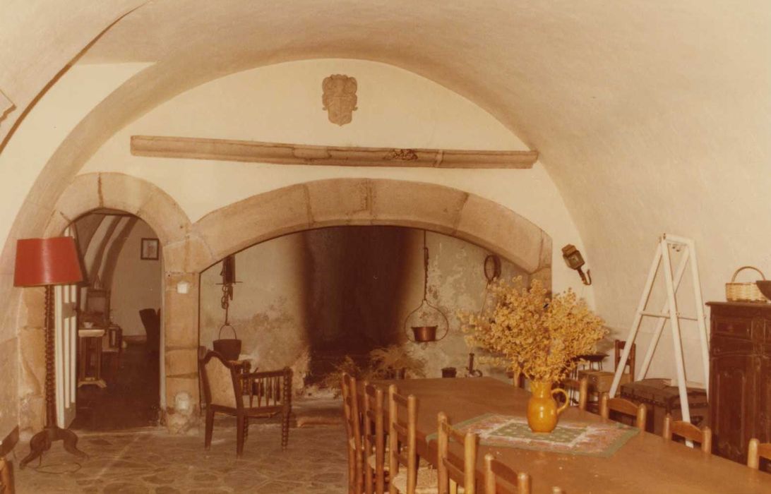 rez-de-chaussée, salle à manger, cheminée monumentale