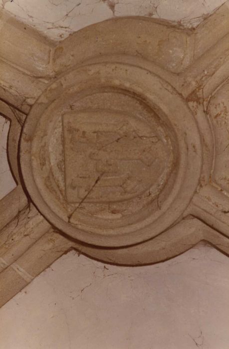 chapelle latérale nord, détail d’une clef de voûte