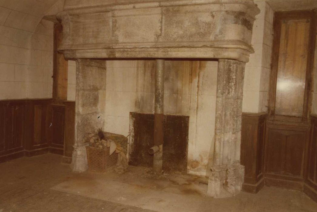 rez-de-chaussée, cheminée monumentale de la salle à manger