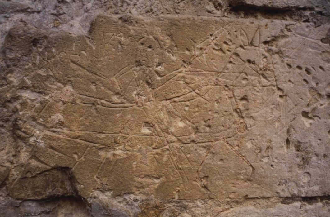 tour d’escalier, détail d’un graffiti