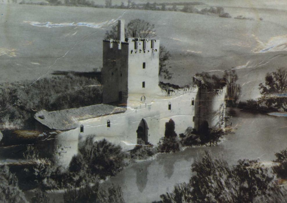 vue aérienne du château, ensemble ouest