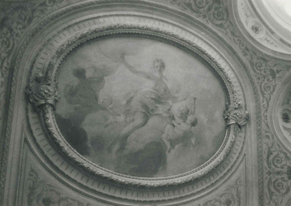 hall d’entrée, peinture du plafond