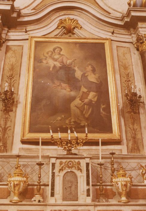 tableau : Remise du rosaire à saint Dominique (la)