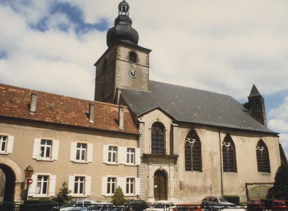 église abbatiale, façade latérale sud