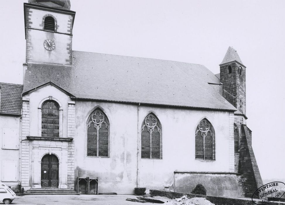 église abbatiale, façade latérale sud