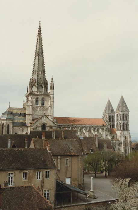 vue générale de la cathédrale dans son environnement depuis l'Est