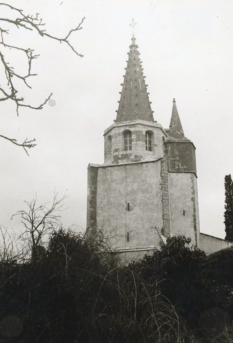 clocher, élévation ouest, vue partielle