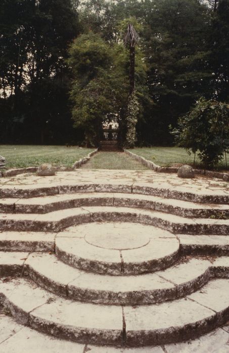 Parc, perspective centrale vers la maison