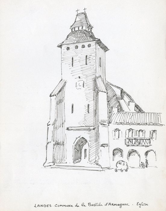 façade nord (dessin : encre sur papier)