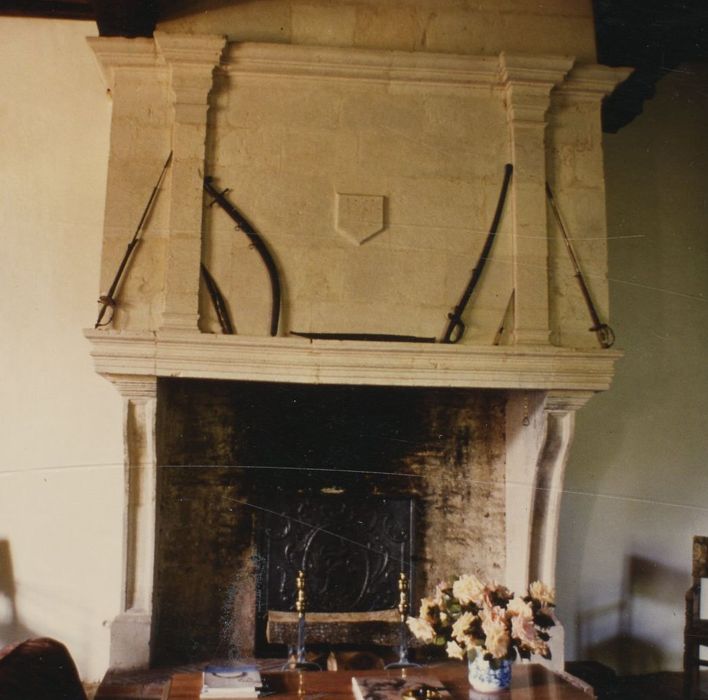 corps de logis, grande salle du 1er étage, cheminée monumentale