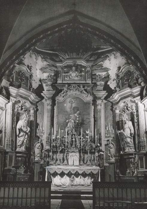 maître-autel, retable, tableau : Martyre de sainte Catherine d’Alexandrine