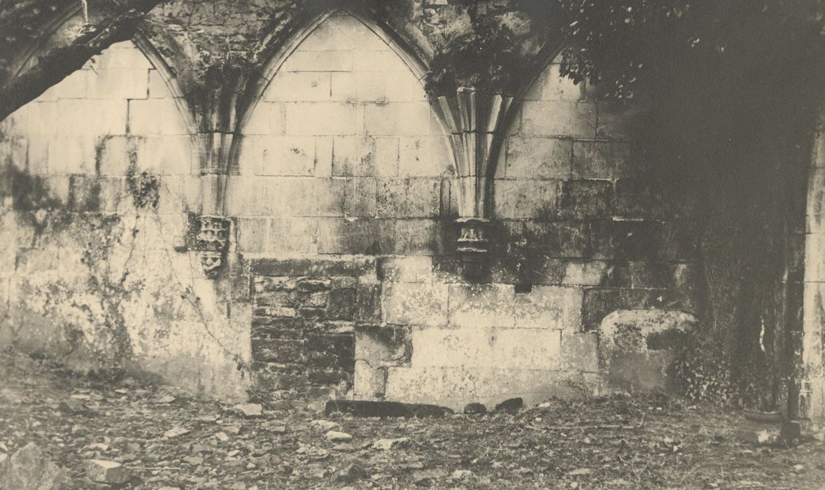 cloître ruiné, vue partielle