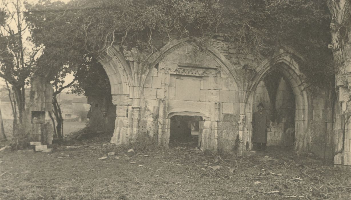 cloître ruiné, vue partielle