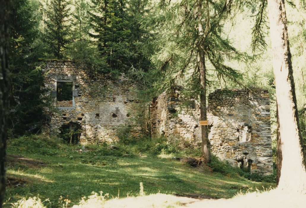 vue partielle des vestiges du bâtiment de la fonderie