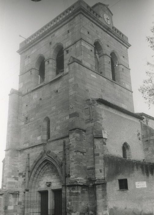 clocher, élévations sud et ouest