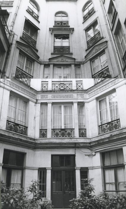 façades sur cour, vue partielle