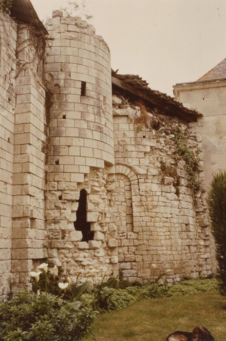 vue partielle des ruines, absidiole du bras nord du transept