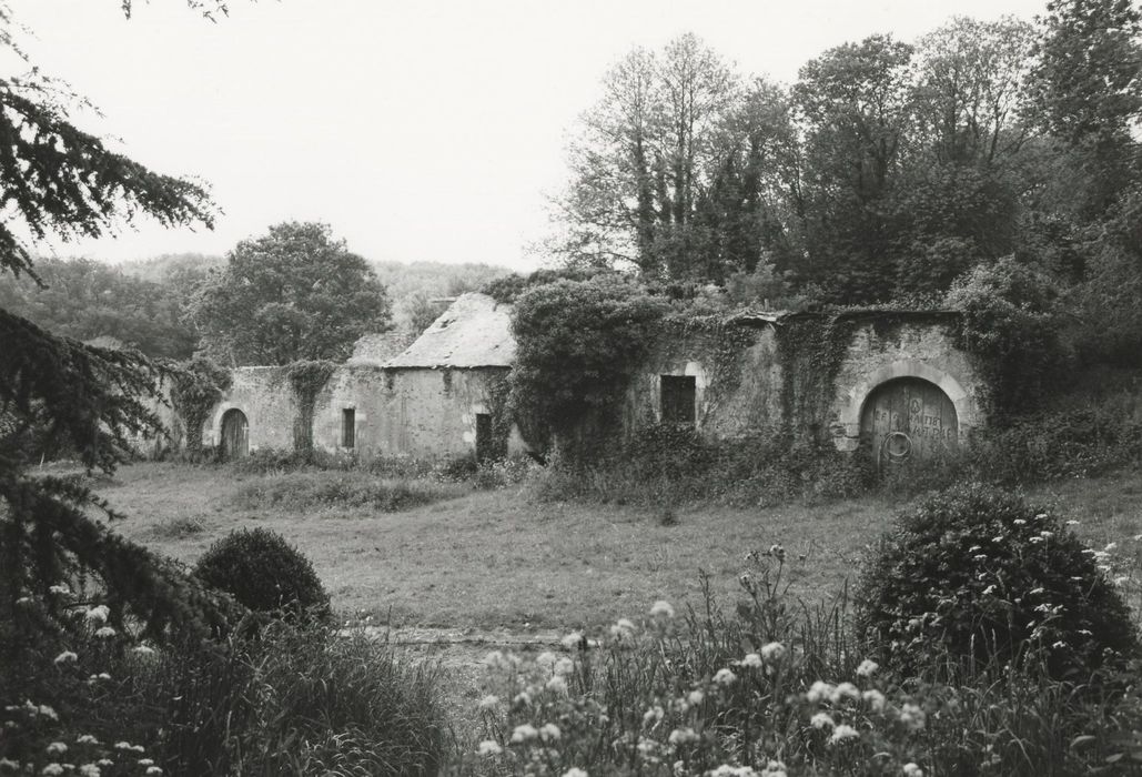 communs, ensemble sud, vue partielle des ruines