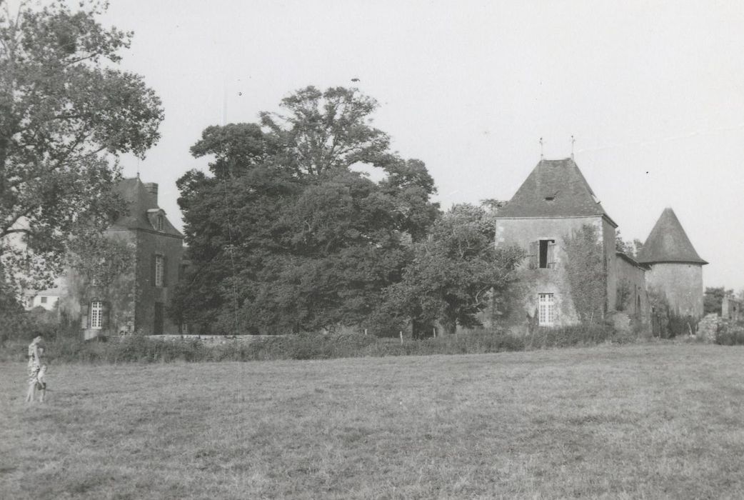 vue partielle du château dans son environnement depuis le Sud-Ouest