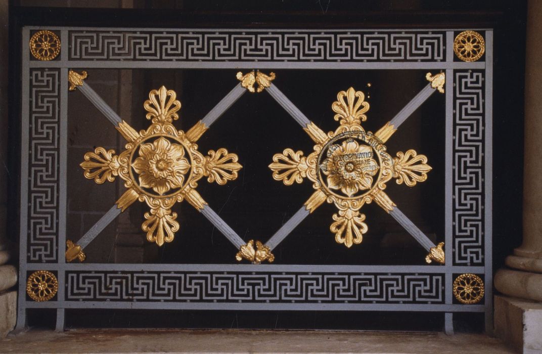vestibule, détail d’un garde-corps