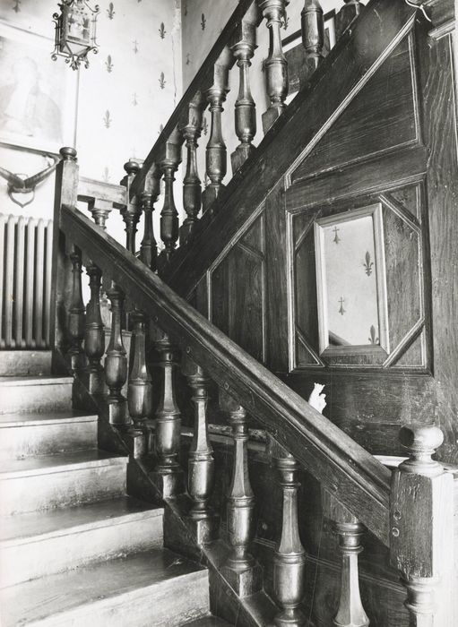 escalier principal, vue partielle