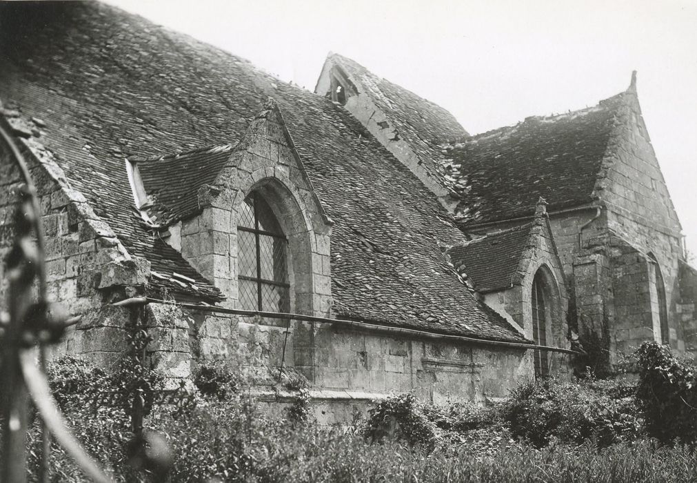 façade latérale sud, vue partielle