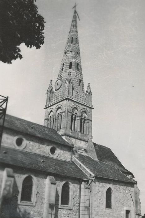 clocher, élévations sud et ouest