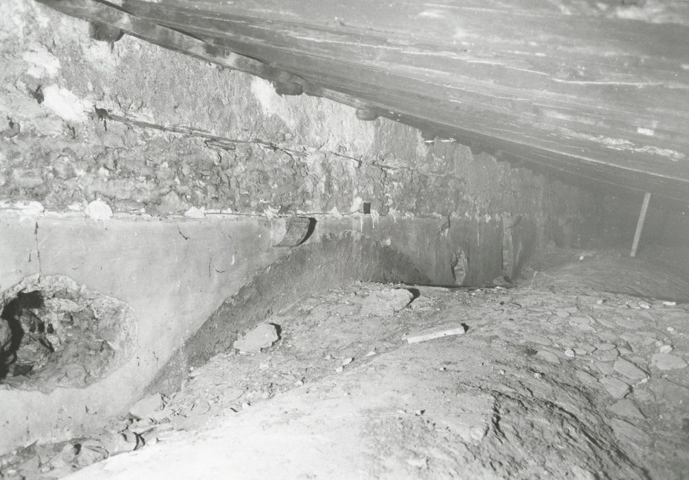 bas-côté sud, combles, traces de l’ancienne toiture