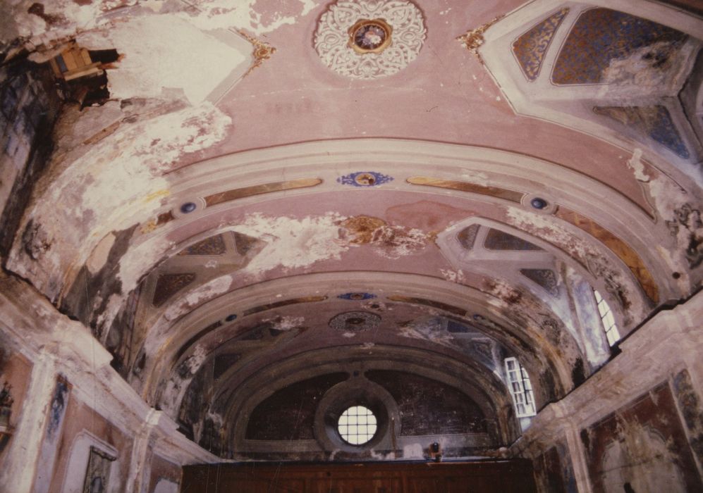 chapelle des Pénitents, peinture monumentale décorative de la voûte de la nef