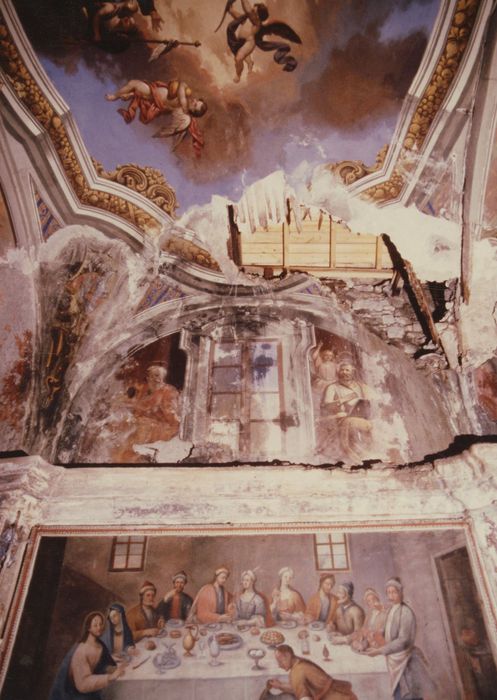 chapelle des Pénitents, choeur, mur nord, peinture monumental