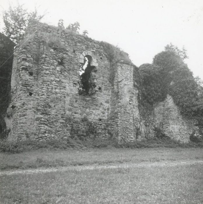 vue partielle des ruines de l’église abbatiale, croisillon sud