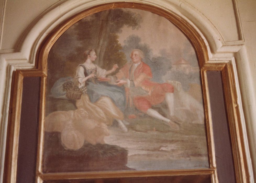 grand salon, détail d’un trumeau de la cheminée