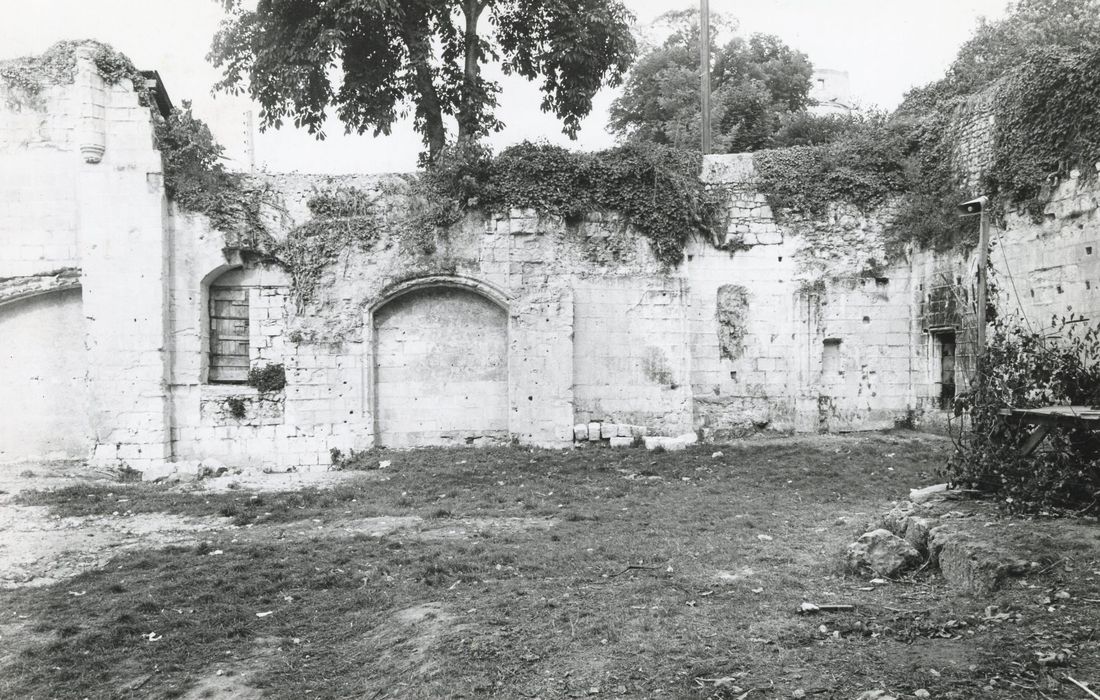 église Saint-Pierre, vue partielle des ruines, mur nord de la nef