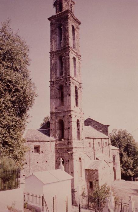 clocher, élévations sud et ouest