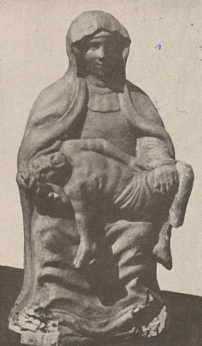 groupe sculpté : Vierge de pitié (photocopie numérisée)